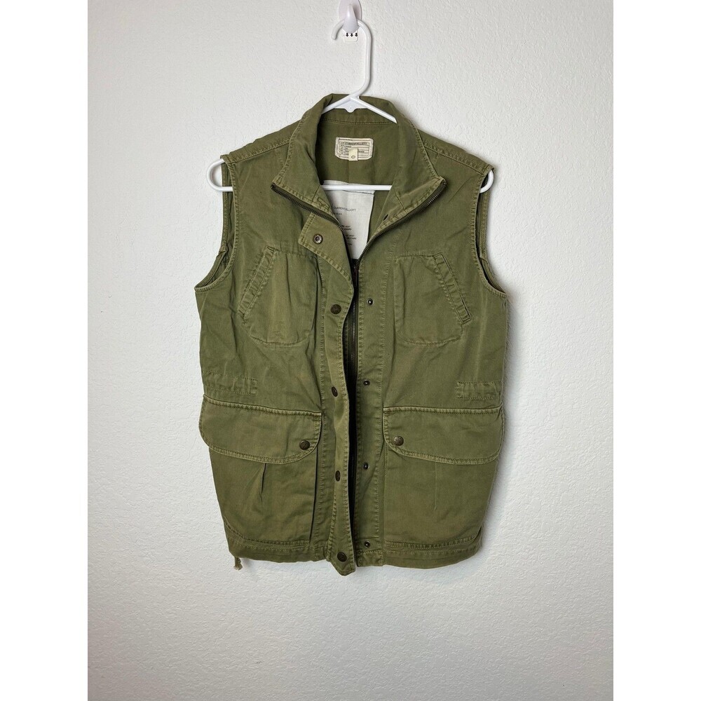 Current/Elliott Vest Womens 0 XS Olive Green The Leisure Military Utility 4393 - Picture 1 of 7